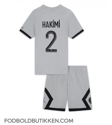 Paris Saint-Germain Achraf Hakimi #2 Udebanetrøje Børn 2022-23 Kortærmet (+ Korte bukser)